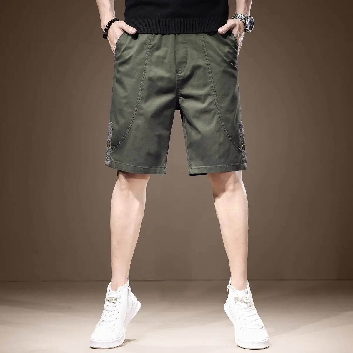 

Mens Cargo Shorts Oversize Solid Bermuda Baggy Short Pants for Men New in Nylon Cotton Beautiful Streetwear Strech Clothing Y2k