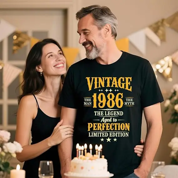 1976 1986 1996 1966 T-Shirts, Geschenke zum 60., 40., 30., 50. Geburtstag für Frauen und Männer, Geburtstagsdekorationen, Partygeschenke, T-Shirts mit Sprüchen – Detail 8