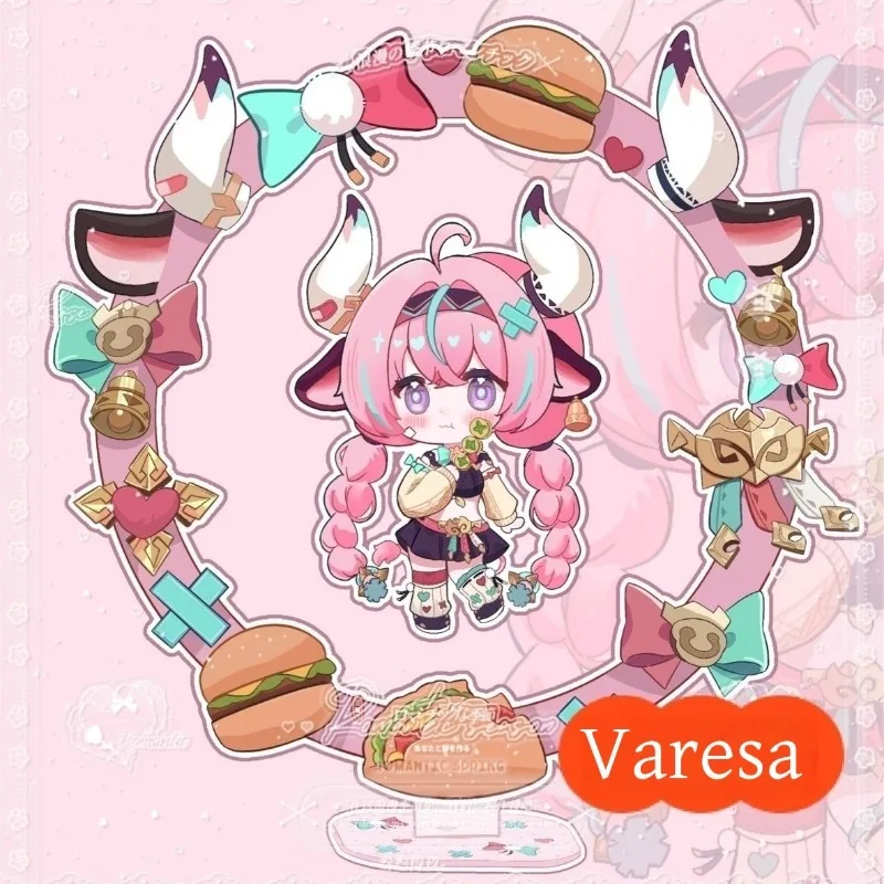 

Game Genshin Impact Varesa Cute Acrylic Swing Sign Stand Cosplay Anime Desktop Decoration Fan Collection Gift for Friends