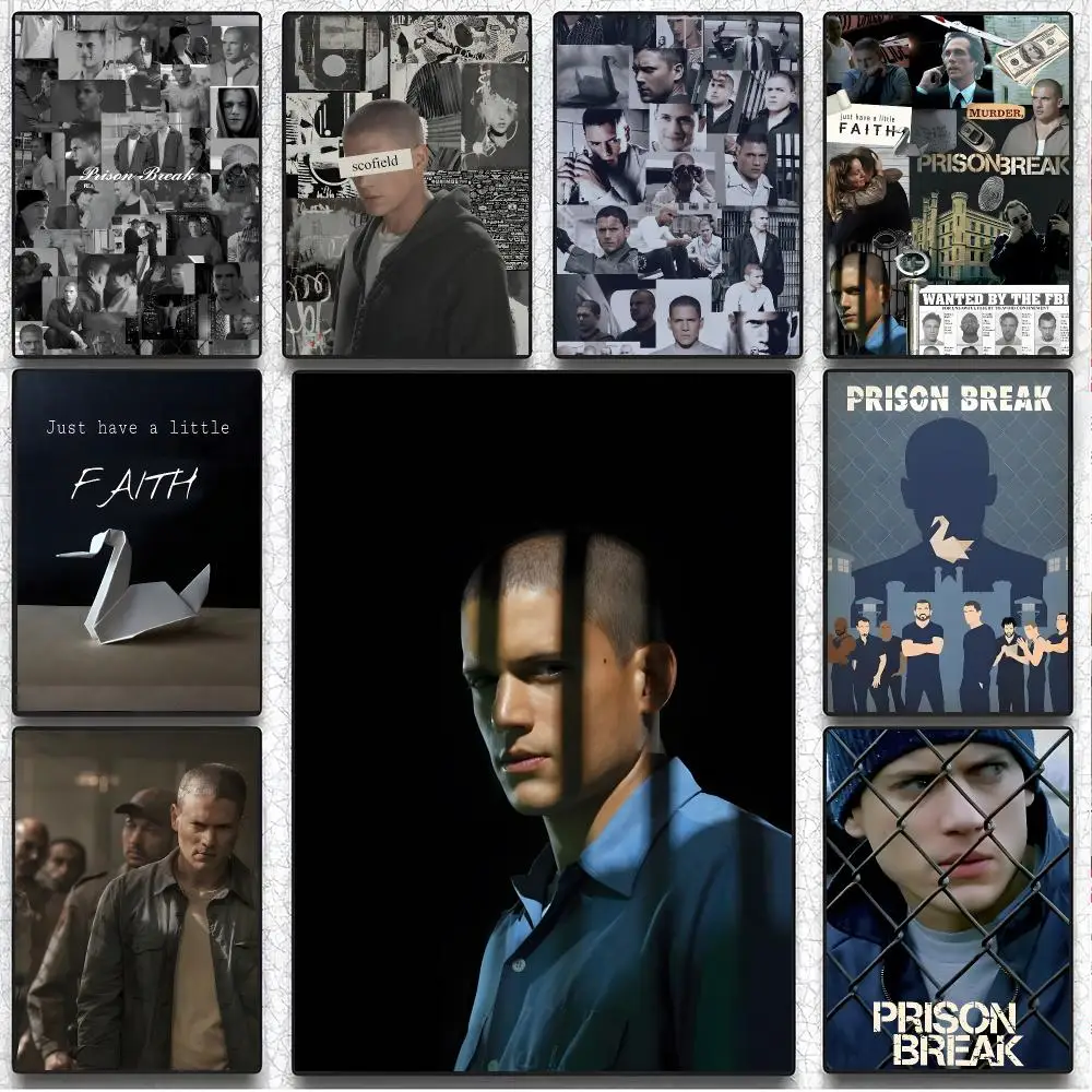 tv drama P-Prison Break Poster Artistic Instant Peel-Off Wall Decor Atmosphere Setter for Bedside & Shared Room
