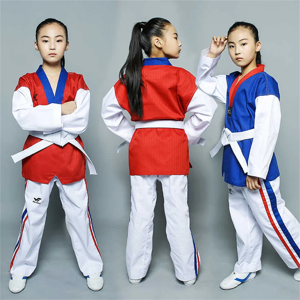 

Taekwondo Clothing Children's Adult Men's And Women's Long-Sleeved Uniforms Training Uniforms Coach Performance Uniforms