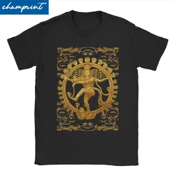 Men Women's Shiva Dance T Shirt Hindu Ganesha God India Lingam Cotton Clothes Vintage Crewneck Tees Graphic Printed T-Shirt