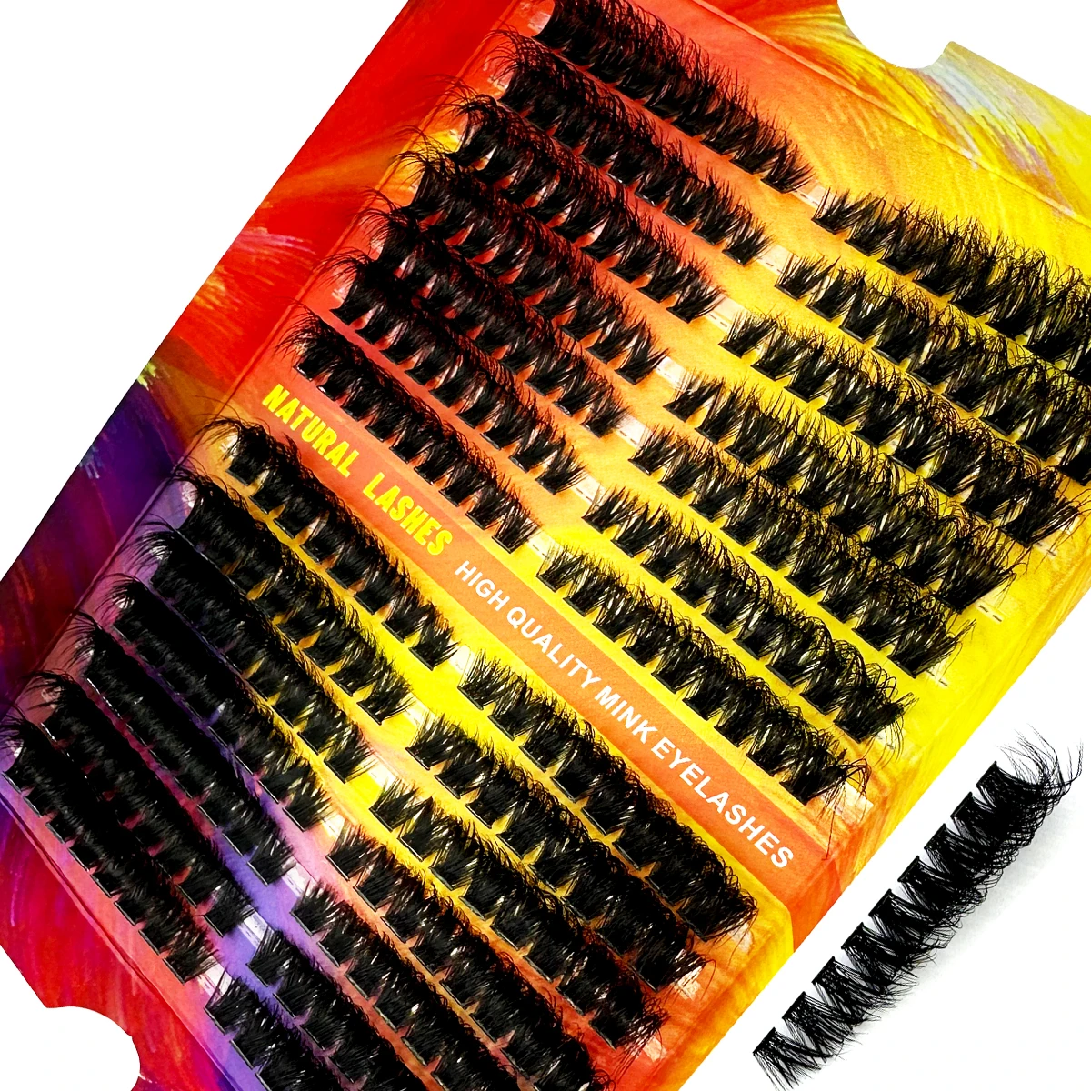 Nova esquerda + direita gato cílios lash clusters olho final alongamento extensões de cílios aparência natural fino grosso cílios postiços maquiagem