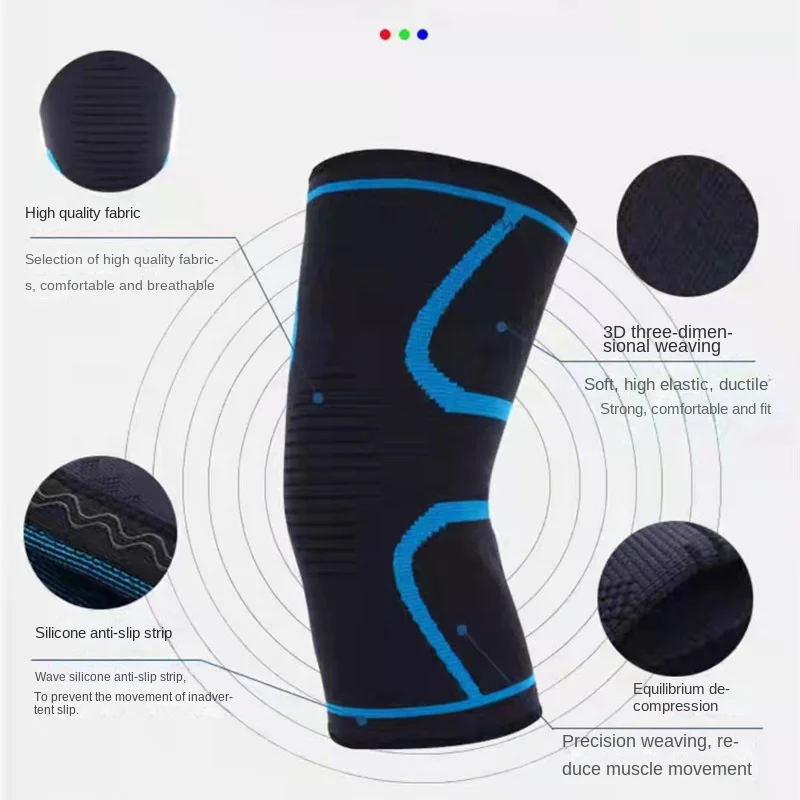 1PCS Non-slip Silicone Knee Pads For Men  Women Spring Summer Thin Nylon two-sided Elastic Leg Covers Keep Warm