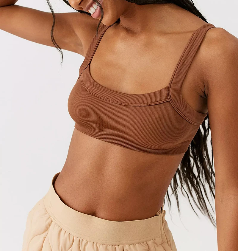 Gestrickte Baumwolle Frauen Rohr Top Stretchy Rippen Ärmellose Streetwear Schlank Weiß Crop Tops Sexy Sommer Tops Cami Femme – Detail 32