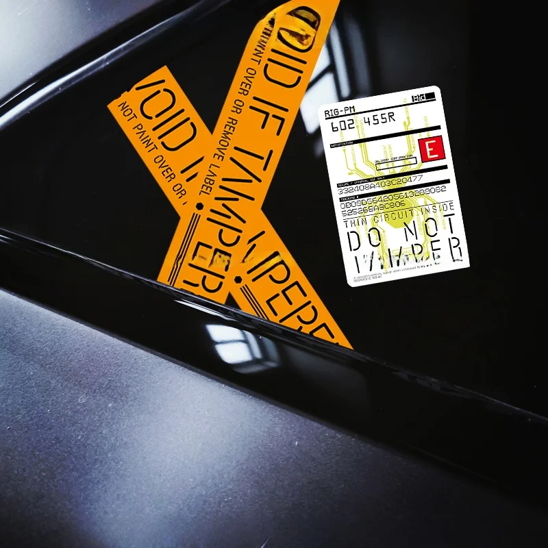 Death Stranding Game Box Warning Sensor Damage Imitation Tape Body Decoration Luggage Case Reflective Sticker Automotive Acce...
