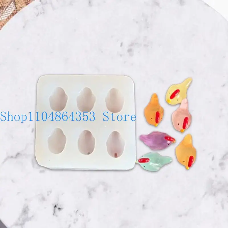 

652F Компактный инструмент для выпечки в форме цыпленка Пищевая безопасная силиконовая текстура Легко чистится Креативные формы