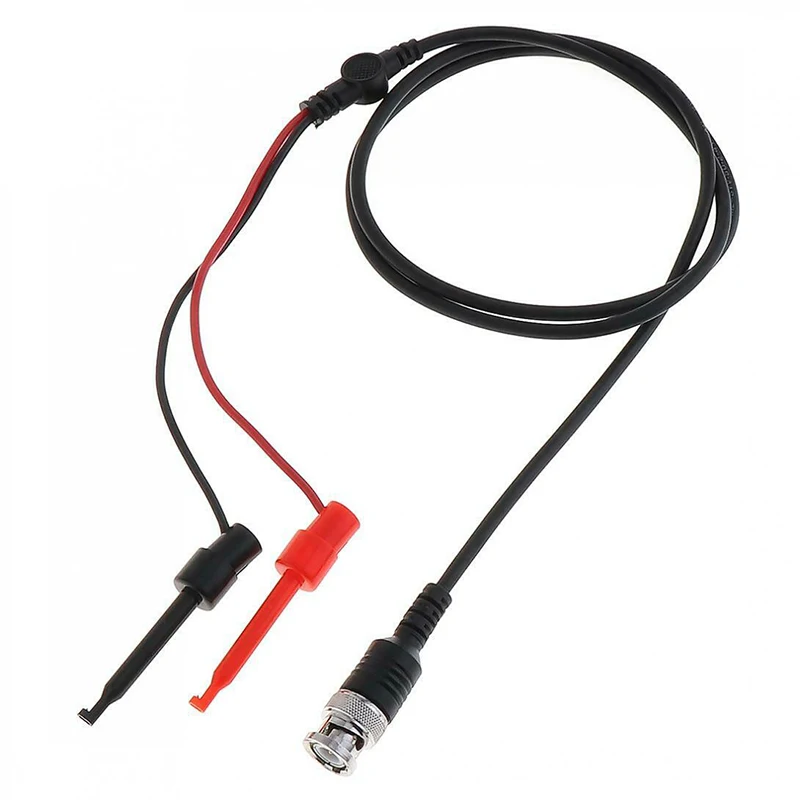 JX 1 Uds enchufe macho BNC a doble gancho Clip de cocodrilo conector Banana cable de prueba para osciloscopio/multimetro