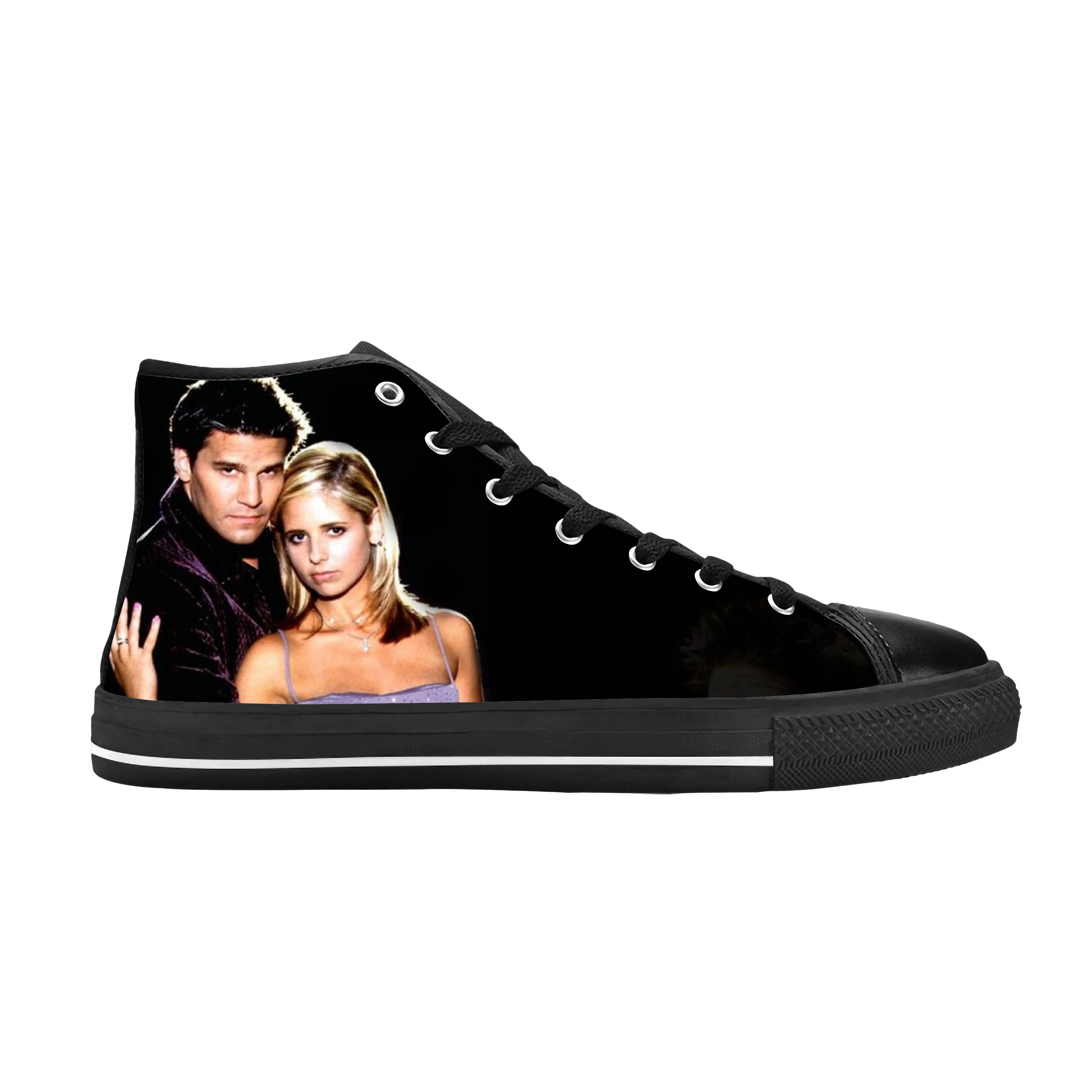 Buffy The Vampire Slayer Angel Horror Halloween Casual Cloth Shoes High Top Comfortable Breathable 3D Print Men Women Sneakers image 3