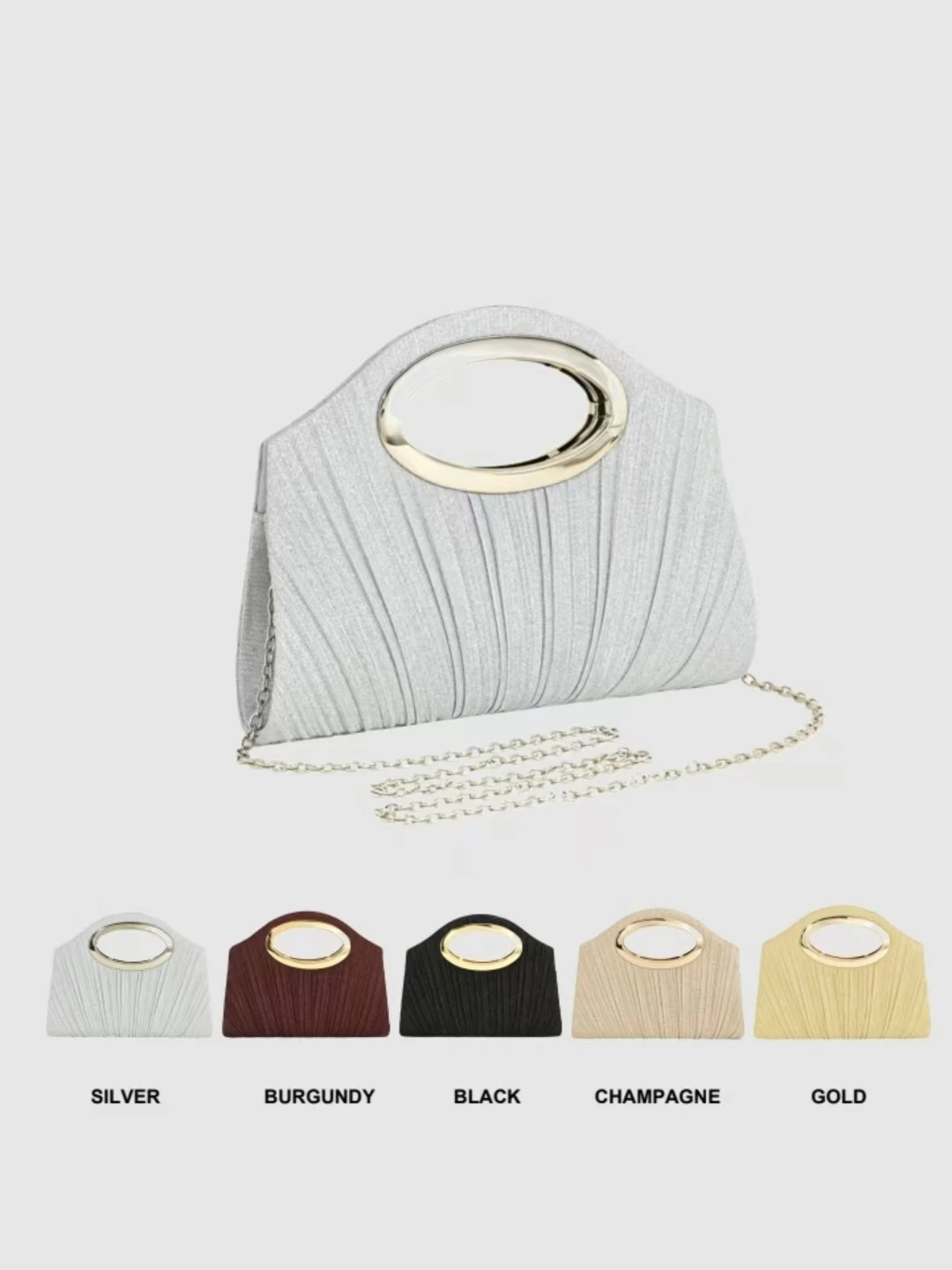 

Блестящая вечерняя сумка со складками, женская сумка через плечо на цепочке на одно плечо, модная и универсальная