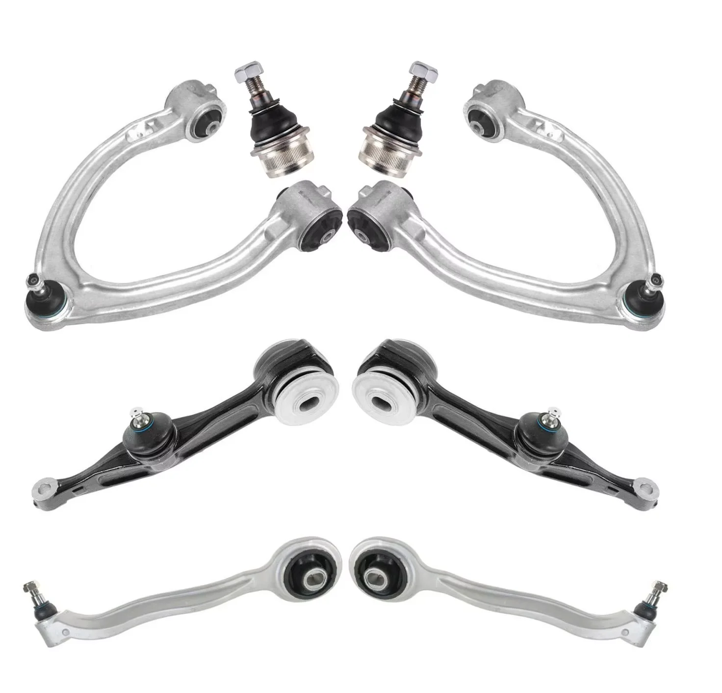 

Svenubee Front Upper Lower Control Arm with Ball Joint 8pcs Set for Mercedes Benz W220 W221 2000 2001 2002 2003 2004 2005 2006