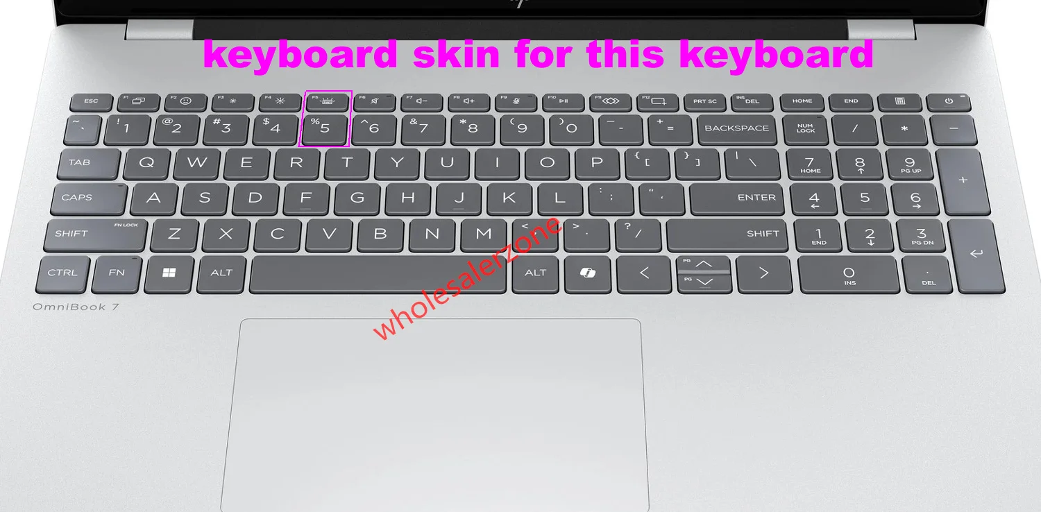 

Защитный чехол для клавиатуры US для ноутбука HP 16 дюймов OmniBook 7 16-AY** 16-ay0xxx 16-AZ** 16-AZ0xxx TPN-Q306 16-ay0071TU