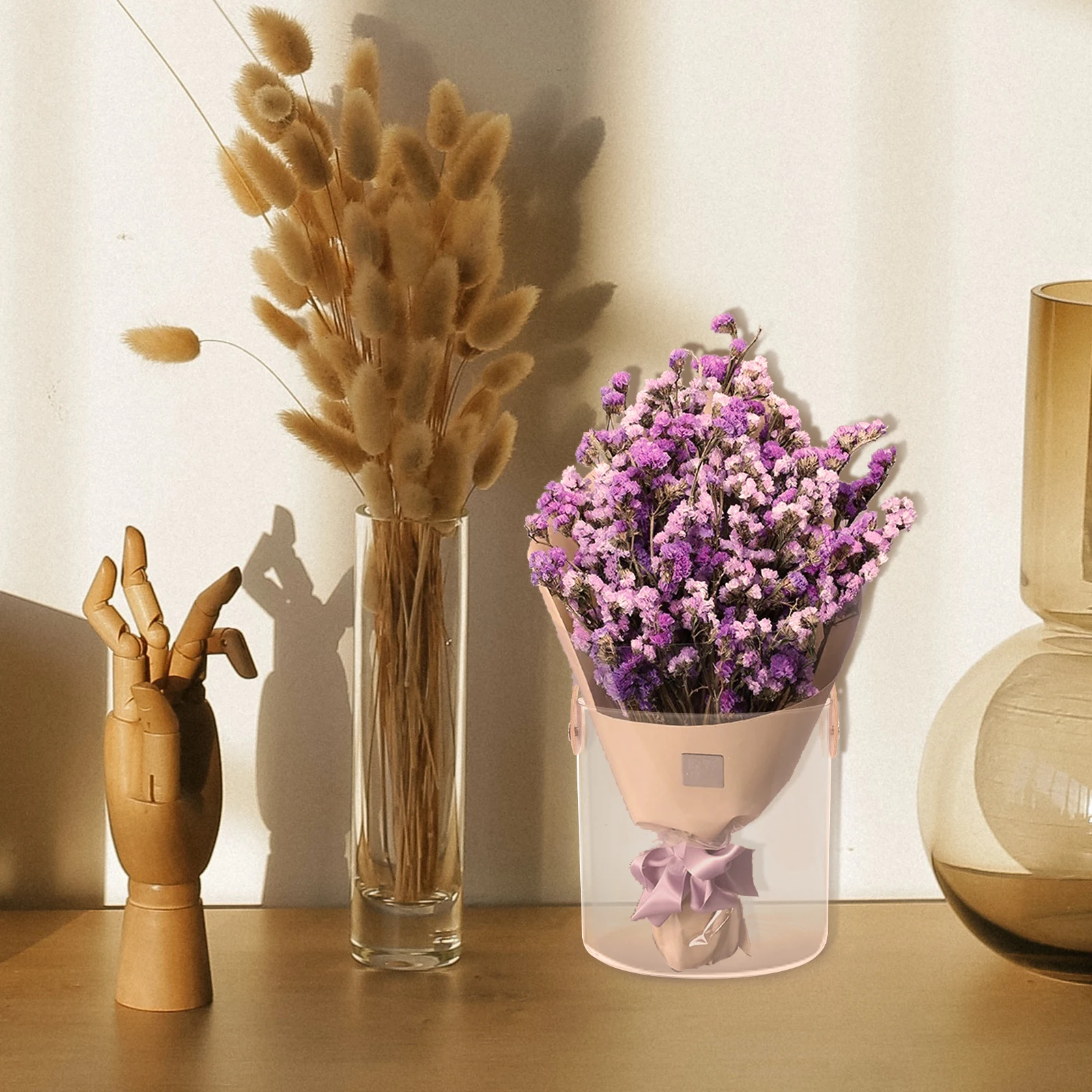 

High Quality Plastic PET Handheld Snacks Storage Basket Smooth Surface Ice Bucket Wine Fruit ganizer Versatile