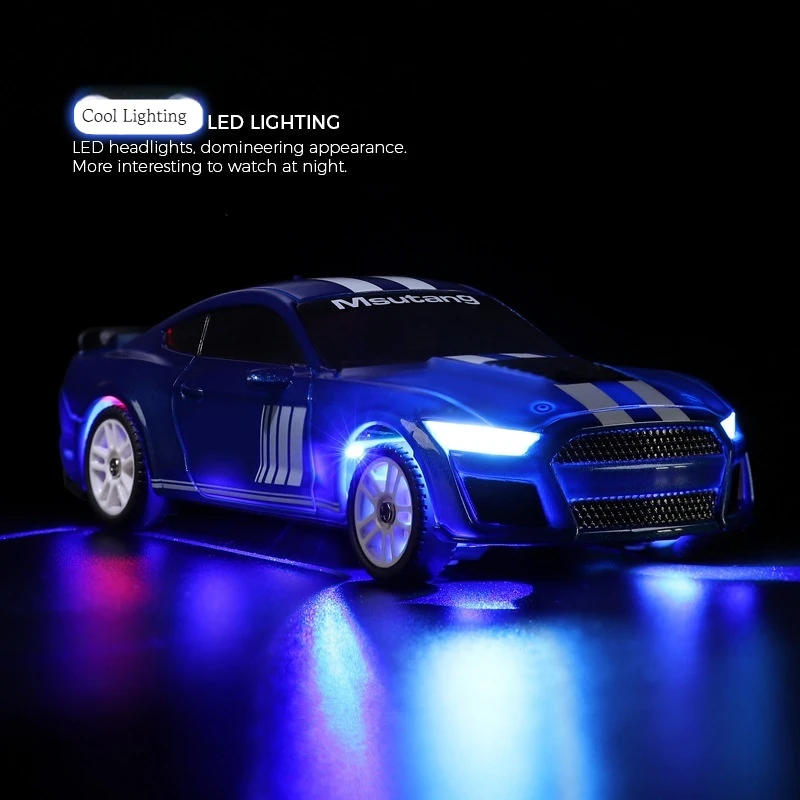 K4308 Ferngesteuertes Auto 1:43 Coole Beleuchtung Elektrischer Allradantrieb Drift-Rennwagen Sportwagenmodell gibt Jungen als Geschenk