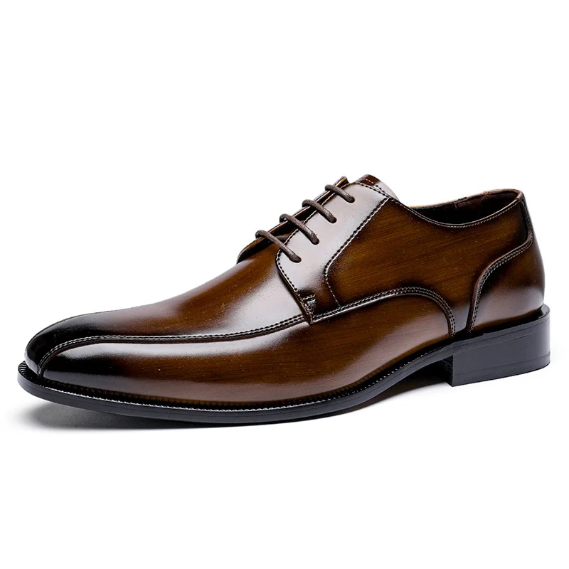 Men Dress Shoes New 2022 Spring High Quality Leather Formal Shoes Classic Business Wedding Sytle Groomsman Mens Shoes