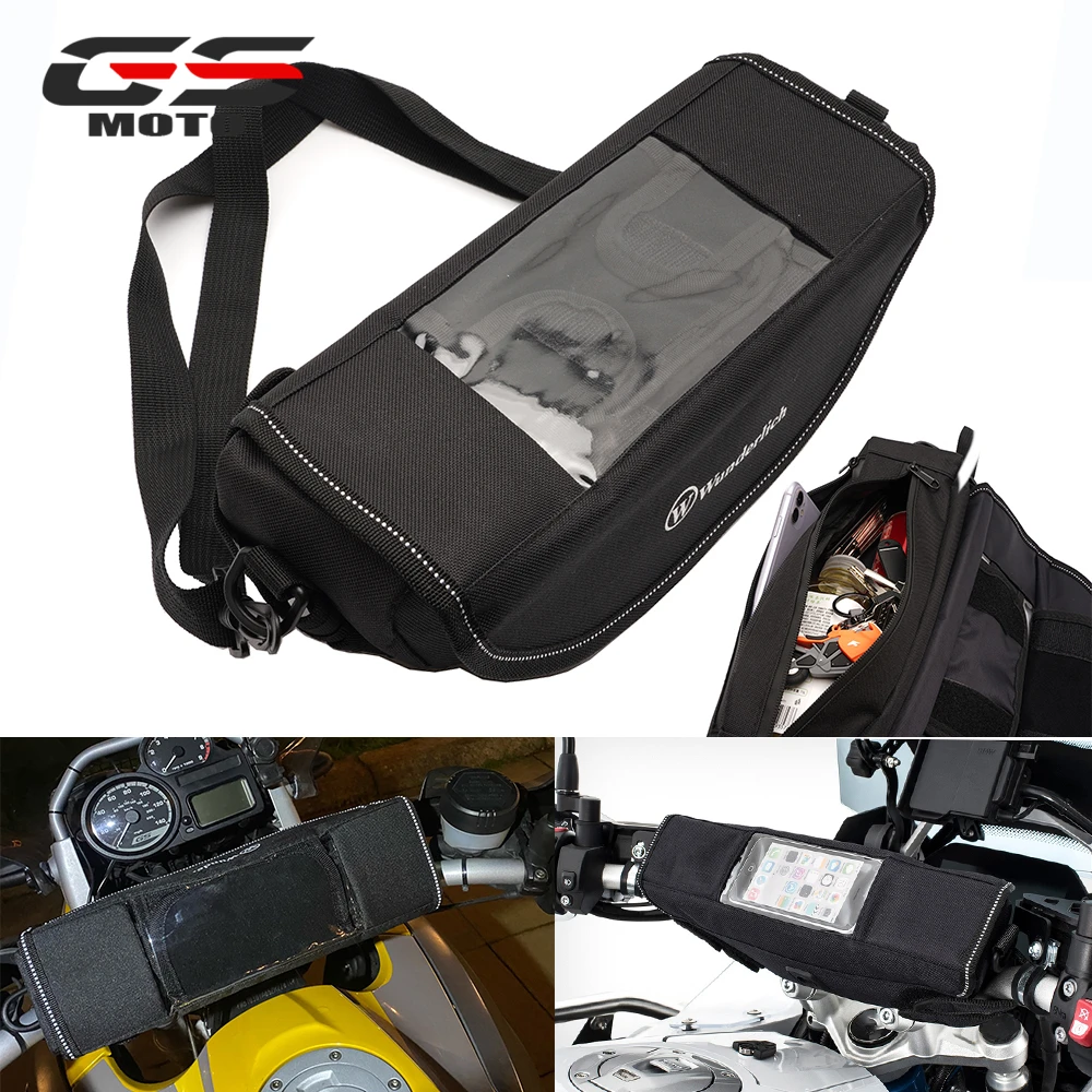 

For BMW F900xr F900r S1000r S1000rr S1000xr Moto Waterproof Handlebar Travel Bag Storage Phone GPS Handle Bar Bags Accessories