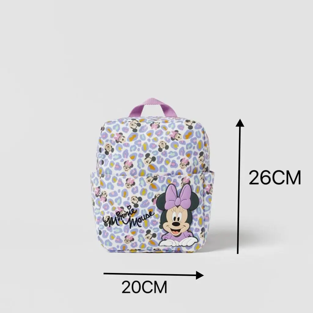 Toddler Color Matching Backpacks Brand New Design Colored Outgoing Bags Kids Mickey Mouse Printing Two-shoulder Bags With Zipper