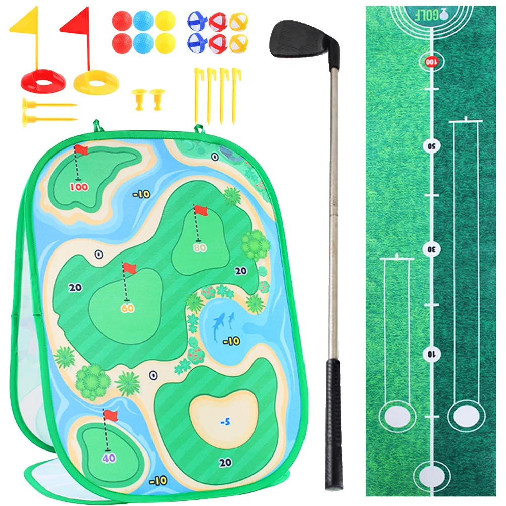 1 ensemble de jeu de Golf pour enfants, tapis de pratique pliable et Portable, ensemble de Golf éducatif d'intérieur et d'extérieur, jouets de Sport pour enfants