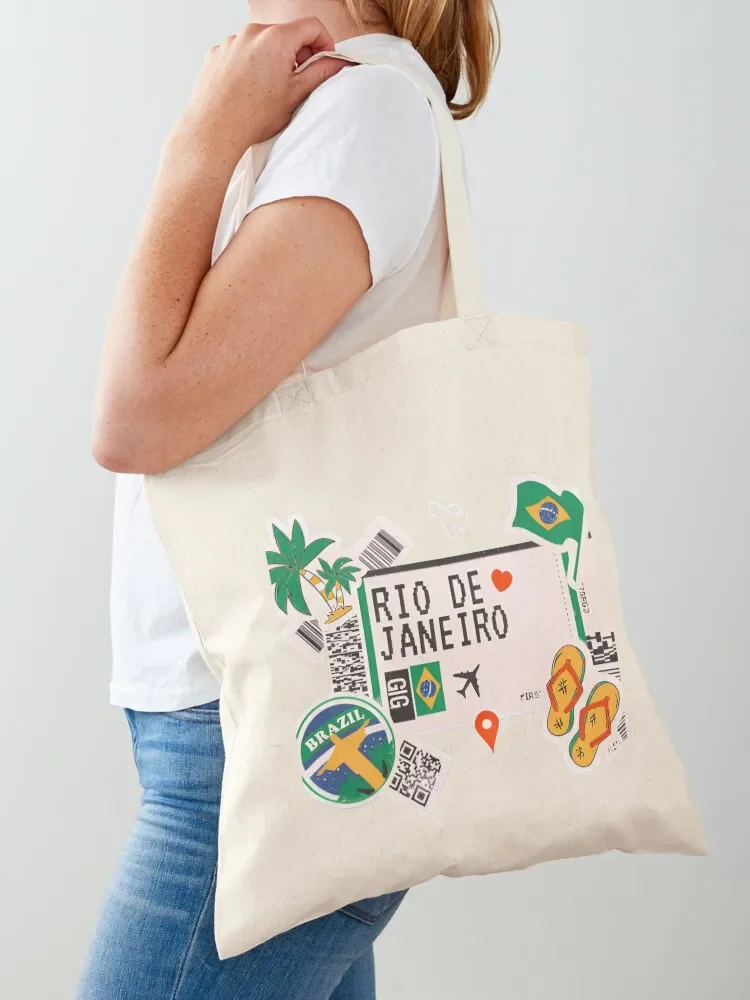 Rio de Janeiro Brazil Classic T-Shirt Tote Bag canvas tote bags canvas shopping bag large size bags Tote Bag