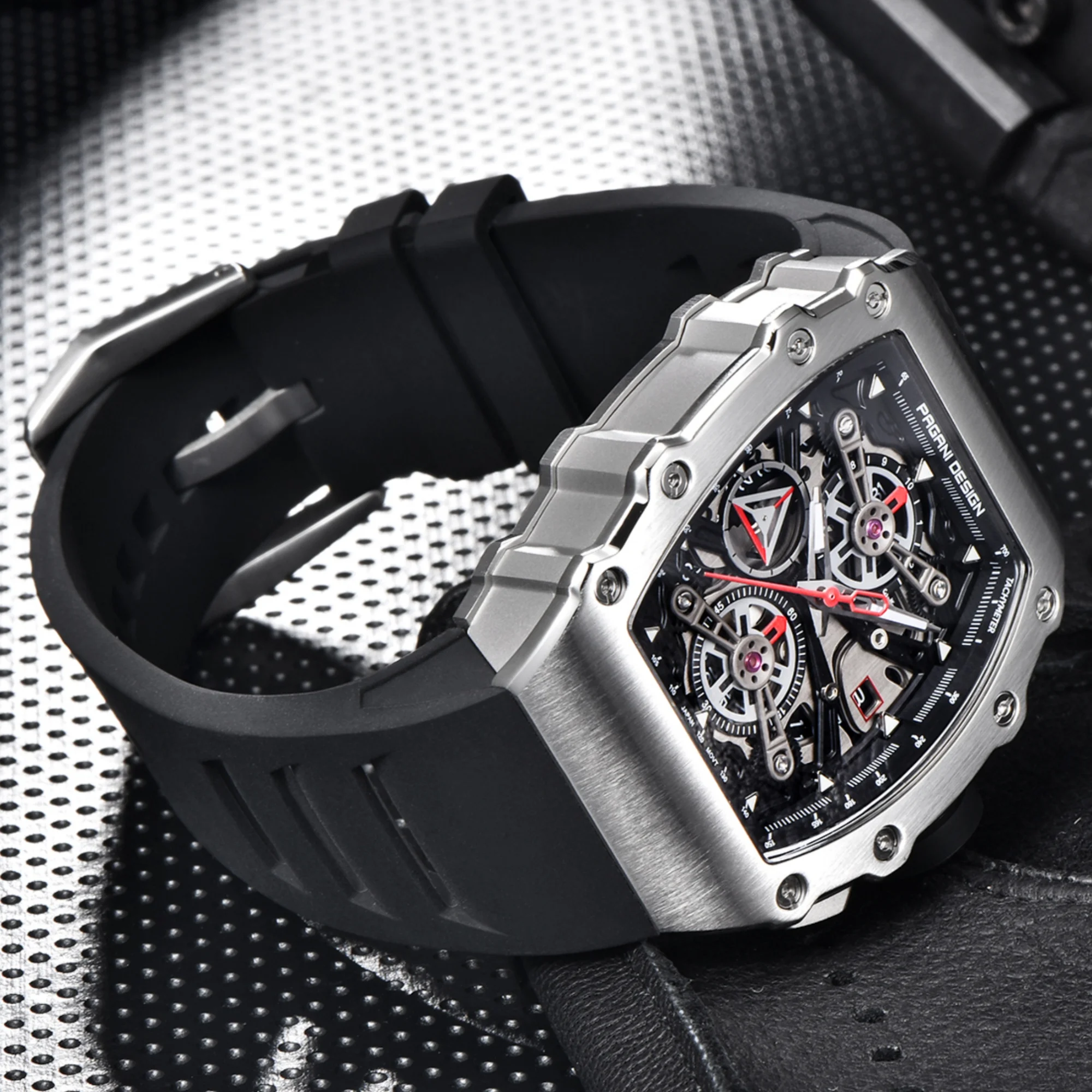 PAGANI DESIGN 2025 جديد VH88 موضة ساعة كوارتز رجالية جوفاء الياقوت الفولاذ المقاوم للصدأ مقاوم للماء 5Bar reloj hombre