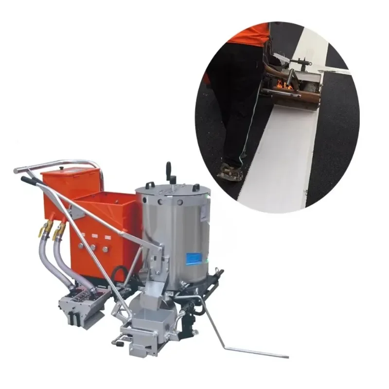 Easy Operated Hand Push Thermoplastic Marking Machinery 10Cm 15Cm 20Cm 30Cm 45 Cm Shoes Road Line Drawing Marking Machine