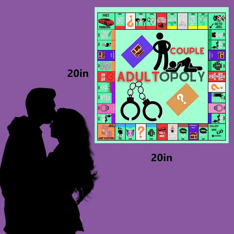 Adultopoly Board Game Couples Adultopoly Date Night Game Fun Interactive Relationship Card Game Conversation Cards For Couples