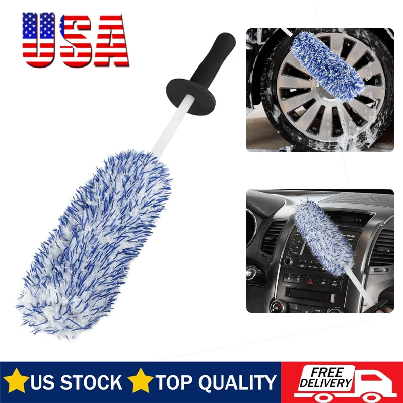 

Качественная щетка для чистки колес из микрофибры, мягкая плюшевая нескользящая ручка, щетки для обода шин, инструмент для удаления пыли