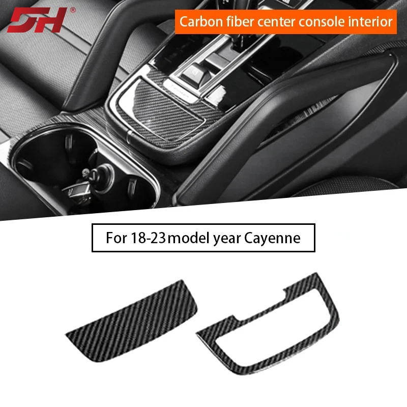 

2pcs automotive carbon fiber center console interior for Porsche Cayenne 9Y0.1 2018-2023