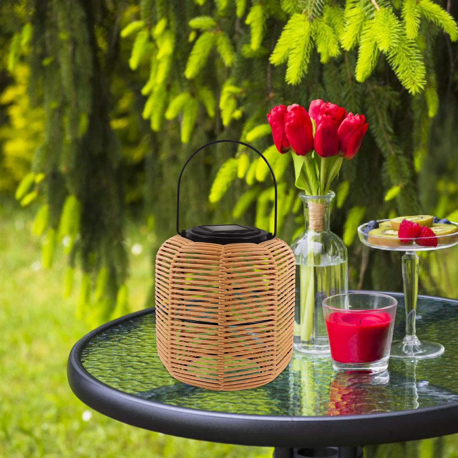 

Solar Garden Light Outdoor Lanterns Waterproof Decorative Lights Vine Weaving Design Patio Yard Landscape Lighting Solar Powered