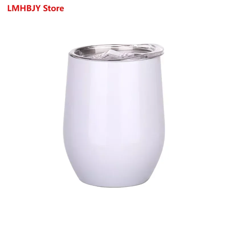 LMHBJY 12oz Stainless Steel Wine Tumbler With Sealed Lid Vacuum Thermo Beer Mug Cup Champagne Party  Bridemaid Graduation Gift