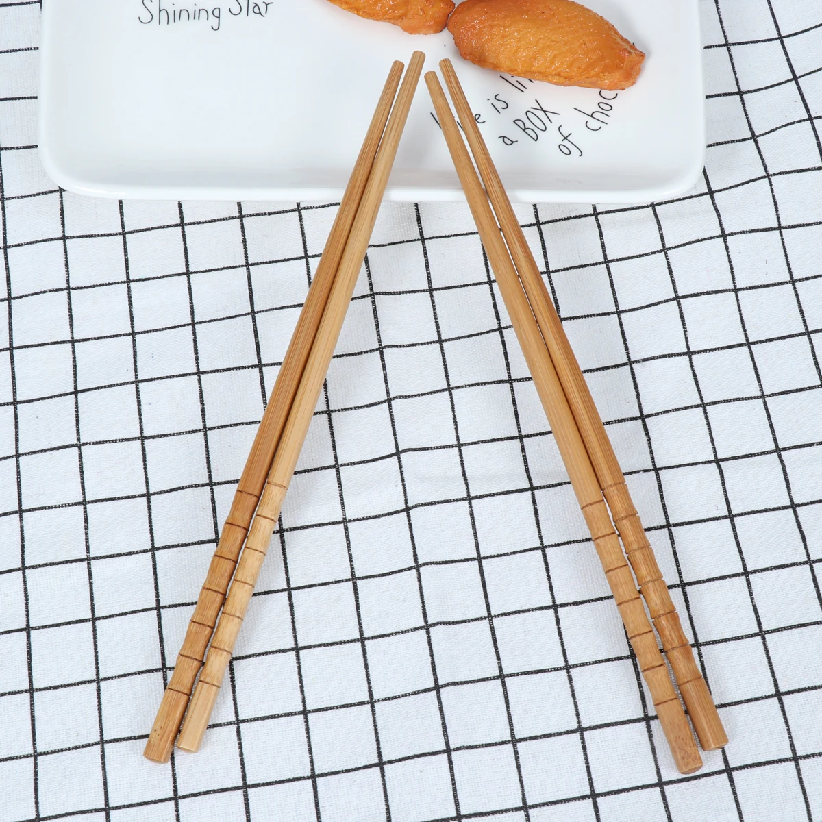 

20Pairs Bamboo Chopsticks Hard Texture for Eating Rice Vegetables Meat Kitchen Chopsticks Kitchen Tool