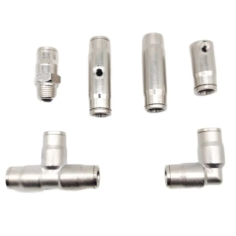 

3/8" Quick Connectors For Mist Cooling System 3/16" Thread Tee Fitting High Pressure Fog Machine 1 Pcs