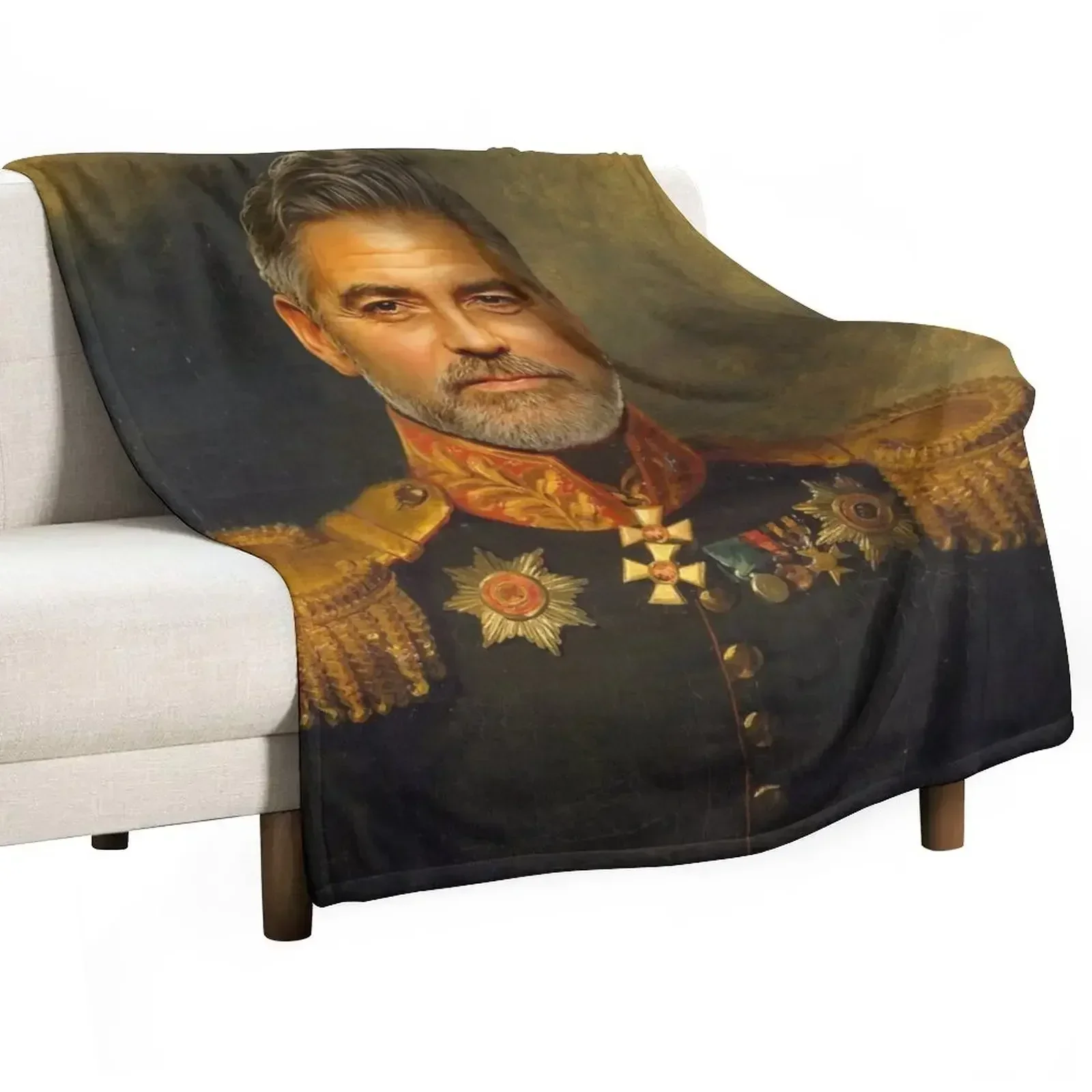 

George Clooney - replaceface Throw Blanket Vintage Softest Luxury Brand Blankets