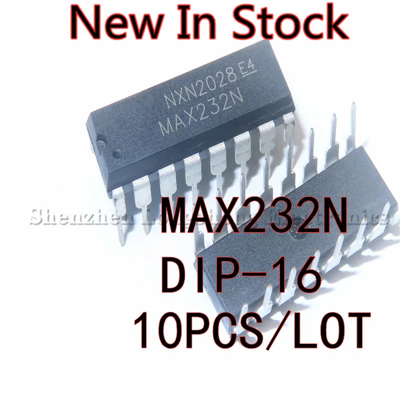 10PCS/LOT MAX232N DIP-16 EIA-232 Driver/Receiver IC  New In Stock Original