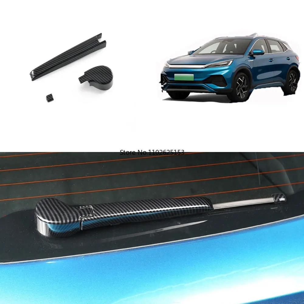 

FOR BYD YUAN PLUS ATTO 3 2022 2023 ABS Carbon Fiber Rear Window Wiper Windshield Rear Wiper Trim