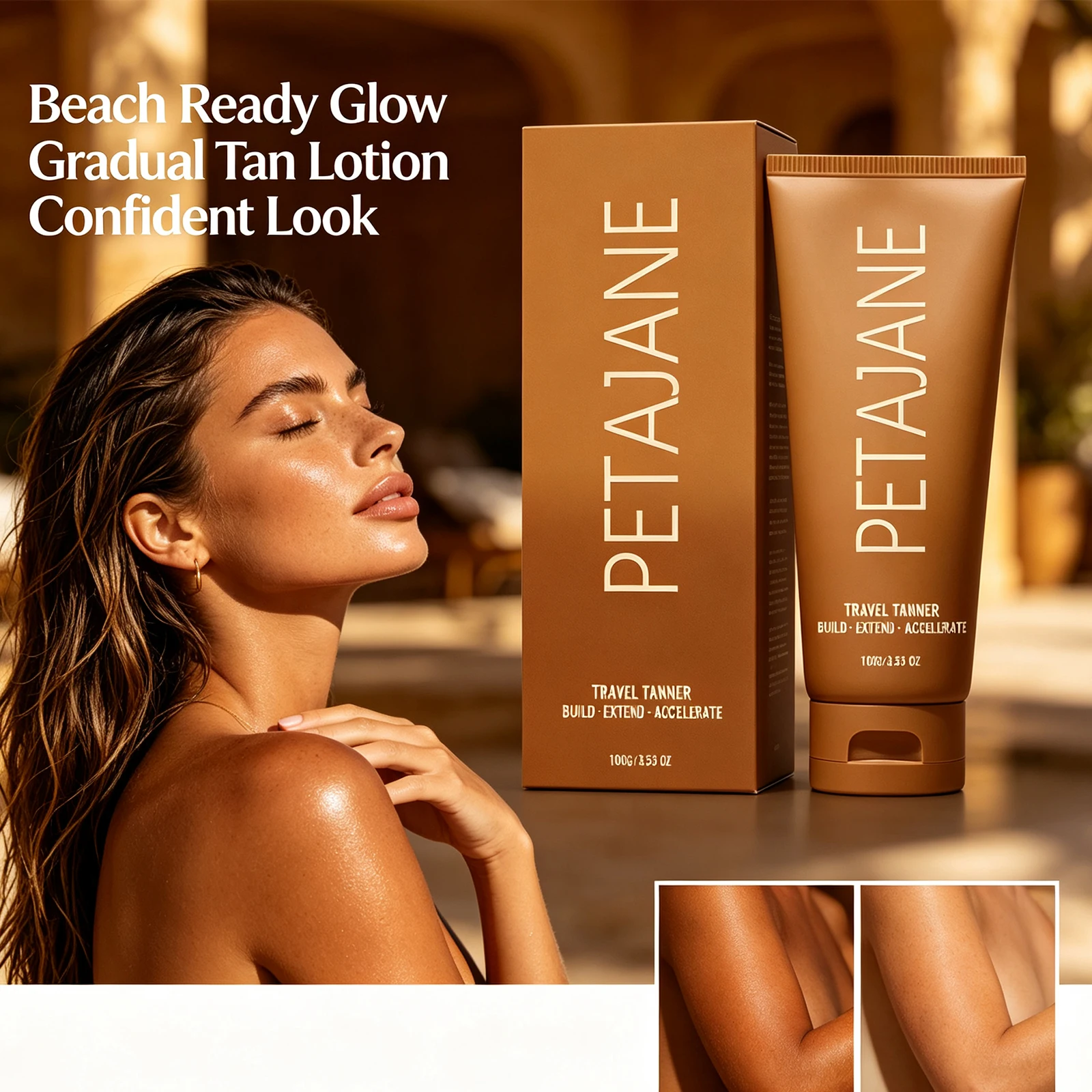 Tanning Accelerator Lotion Enhance Skin Melanin Liquid Bronzer Natural Tanner For Body Face Preventing Sunburn Sunless Tanning