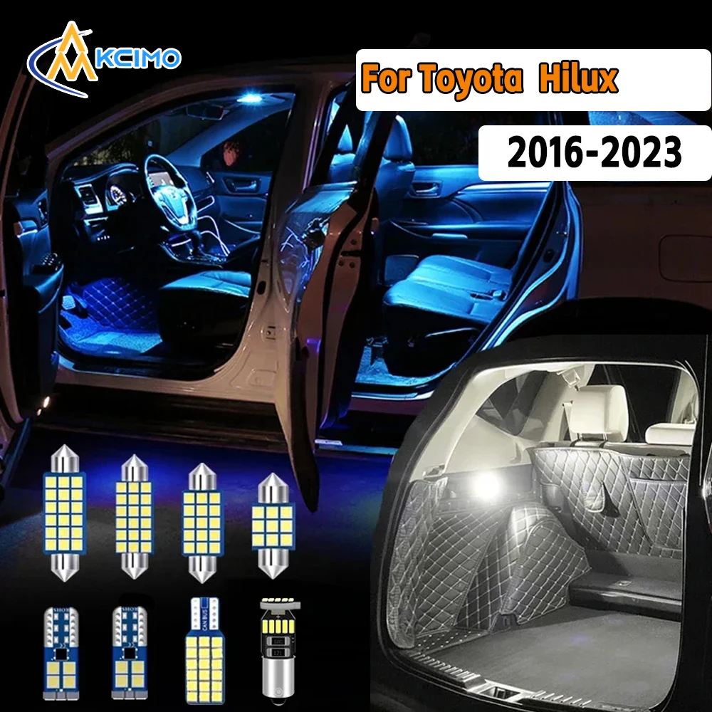 

Canbus LED Interior Light Kit For Toyota Hilux 2016-2023 Super Bright Dome Map Door Lights Easy Install Bulbs Set