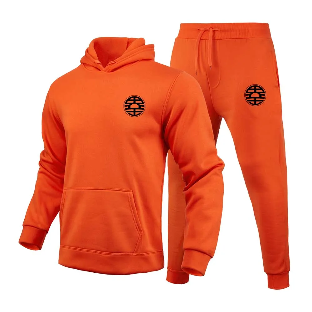 Uomo donna felpa con cappuccio felpa tuta Set autunno inverno giacca con cappuccio da uomo + pantaloni tuta maschile abiti Casual Set da jogging