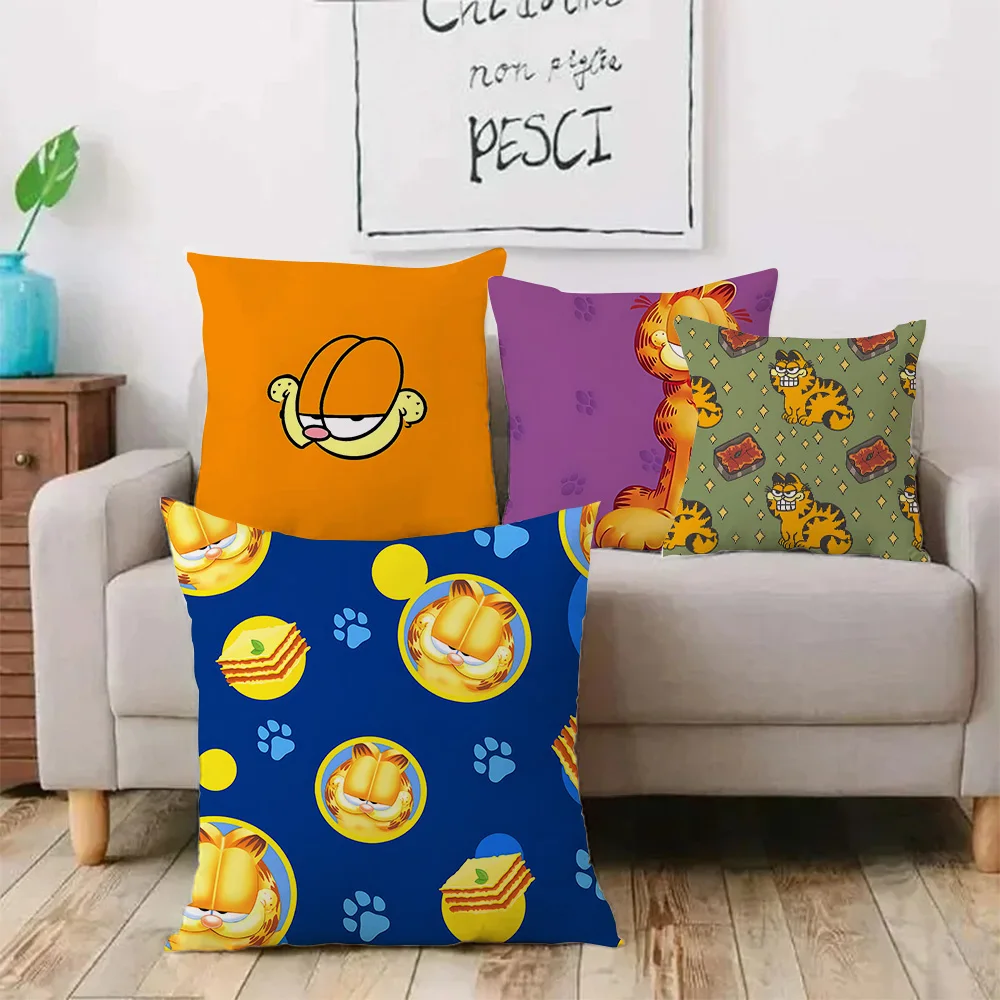 Cartoon Cute C-Cats Pillow Covers Cartoon Sofa Decorative Home Double-sided Printing Short Plush Cute Cushion C-Garfields Cover