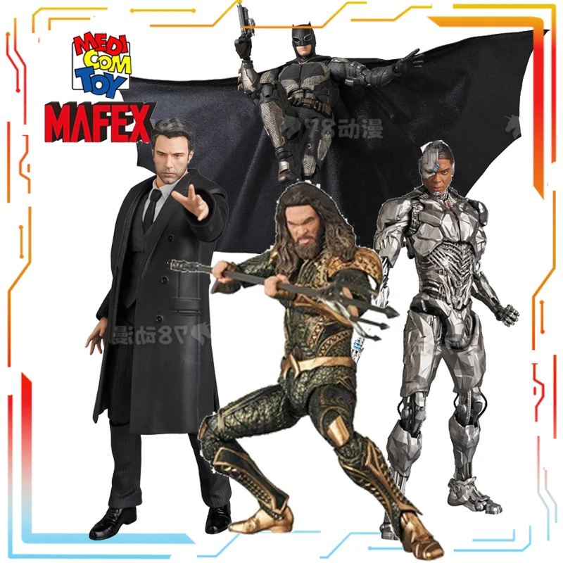 

MEDICAM TOY Movable Figurines for The MAFEX Justice League Aquaman/Steelframe/Batman Tactical Suit /Bruce Wayne Character Models