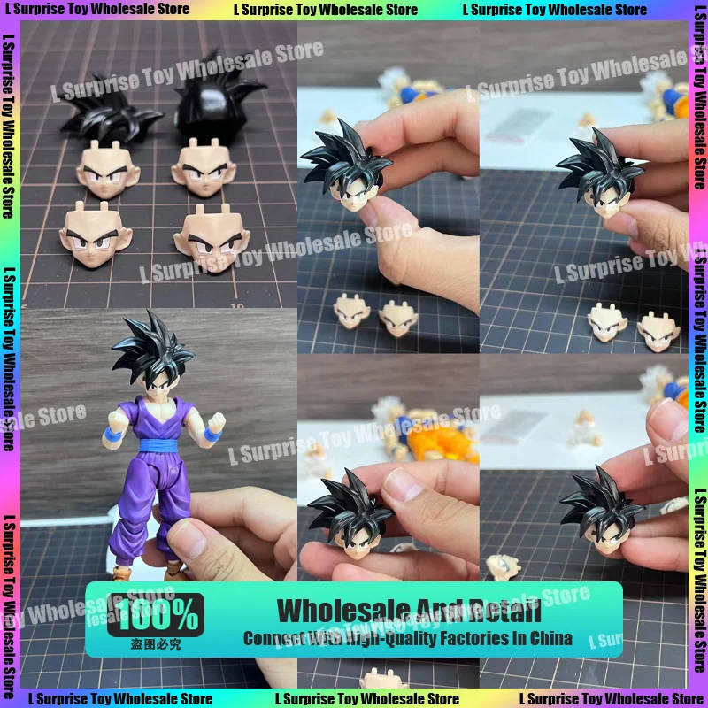 

Tigery Dragon Ball S.H.Figuarts SHF Super Saiya Son Gohan Black Hair Heads Accessories Anime Action Figures Model Collector Toys