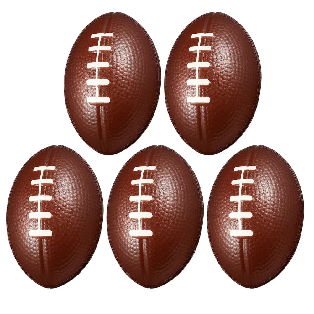 

5Pcs Tiny PU Rugby Ball Mini Foaming Sports Squeeze Balls Party Favor Bag Filler Small Soft Elastic Rugby Party Bag Sports Ball