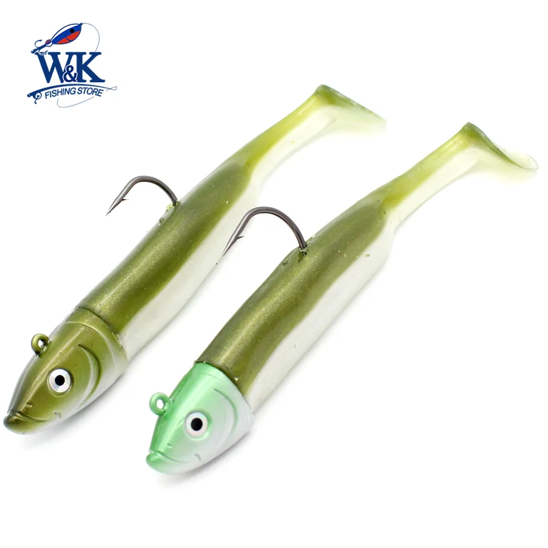 Inshore Boat Fishing Lure 4.5inch Shad Baits for Cod Rock Flounder Fishing Baits 70g Soft Lure Kits Colorfully Swimbait Tail