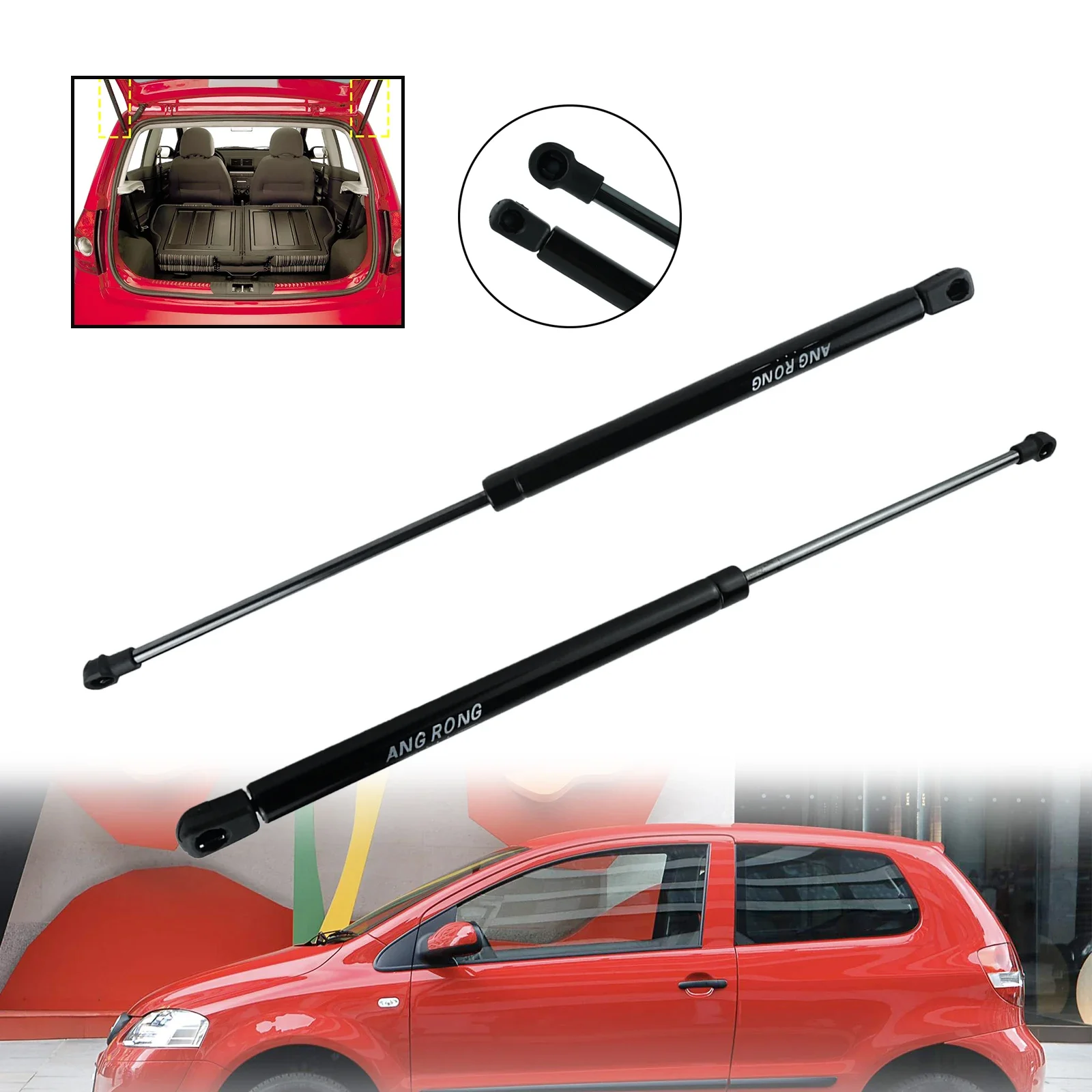 2x Rear Boot Tailgate Lifter Gas Struts For VW Fox 5Z1 5Z3 03-14 Hatchback 360N