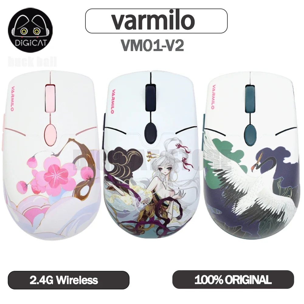 

Varmilo Vm01-V2 Mouse 2.4g Wireless Mouse 16000dpi Lightweight Mouse National Style Office Esports Mice For Windows/Mac Os Gift