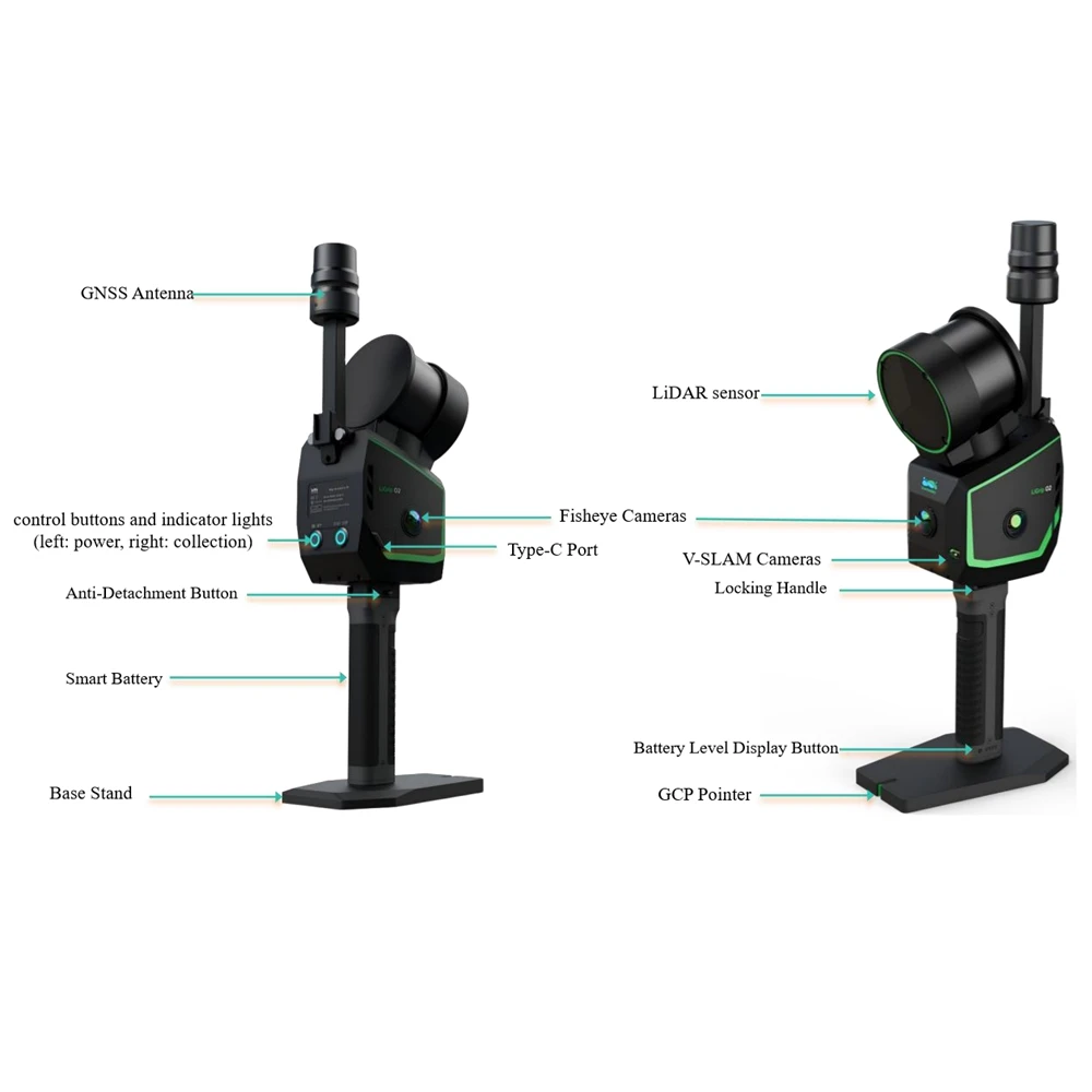 GreenValley 3D  Scanner Handheld 3D Scanning Measuring Instrument Scanner Slam GNSS RTK 3DGS LiGrip O2 Lite