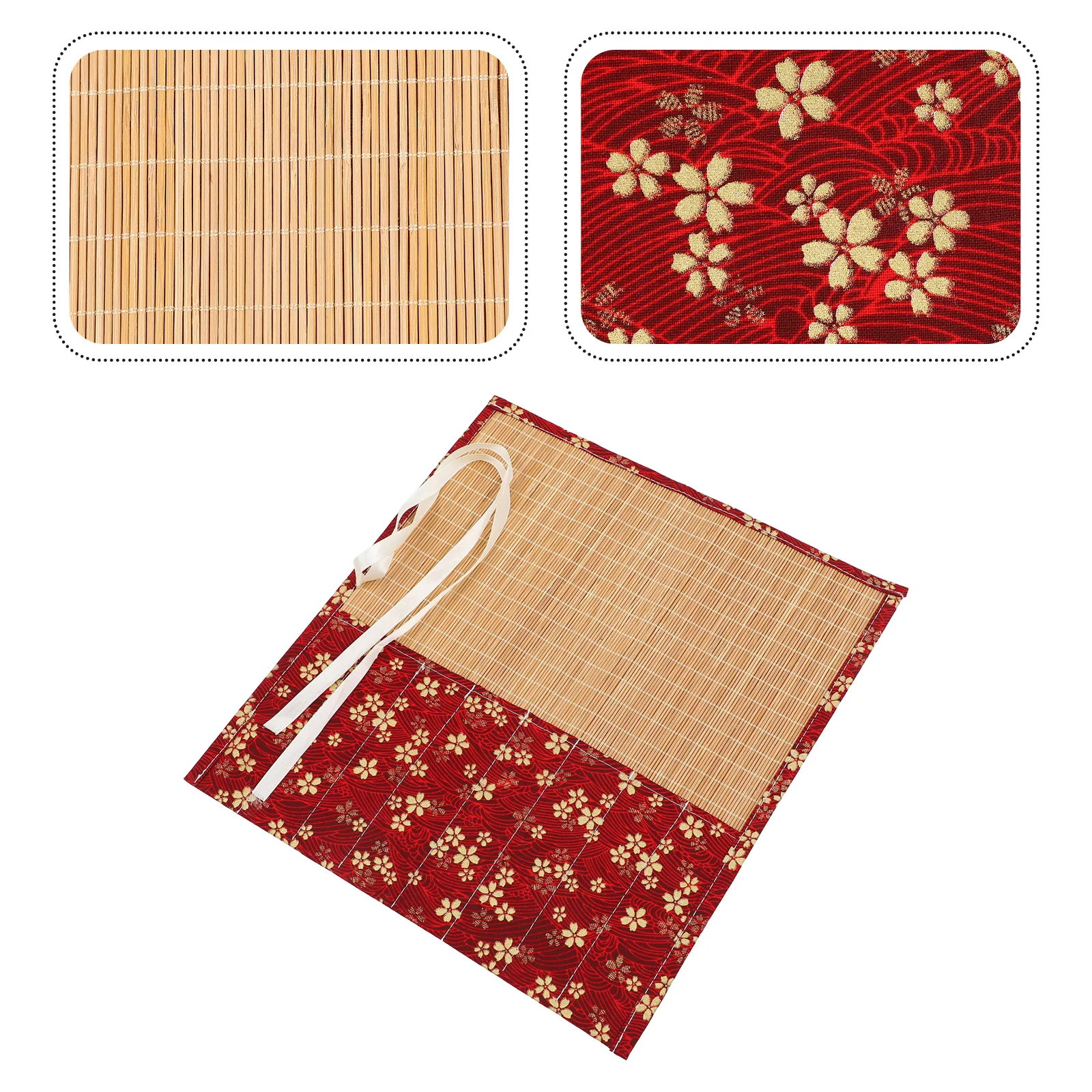 

Bamboo Pencil Roll Bag Brush Pen Storage Holder Stationery Organizer Portable Drawing Wrap Roll Up Case For Art Supplies Pen