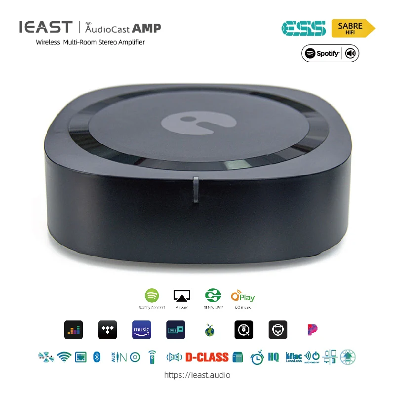 Imagem -02 - Ieast Audiocast Amp80 Wireless Wifi e Bluetooth Amplificador Receptor de Áudio Lossless Multi Room Airplay Dlna Upnp Maré