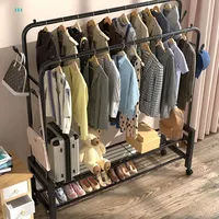 Rack Stand Hangers Shoe Heavy Duty Clothes Rack Floor Standing Perchero De Pie Hallway Furniture WWH35XP