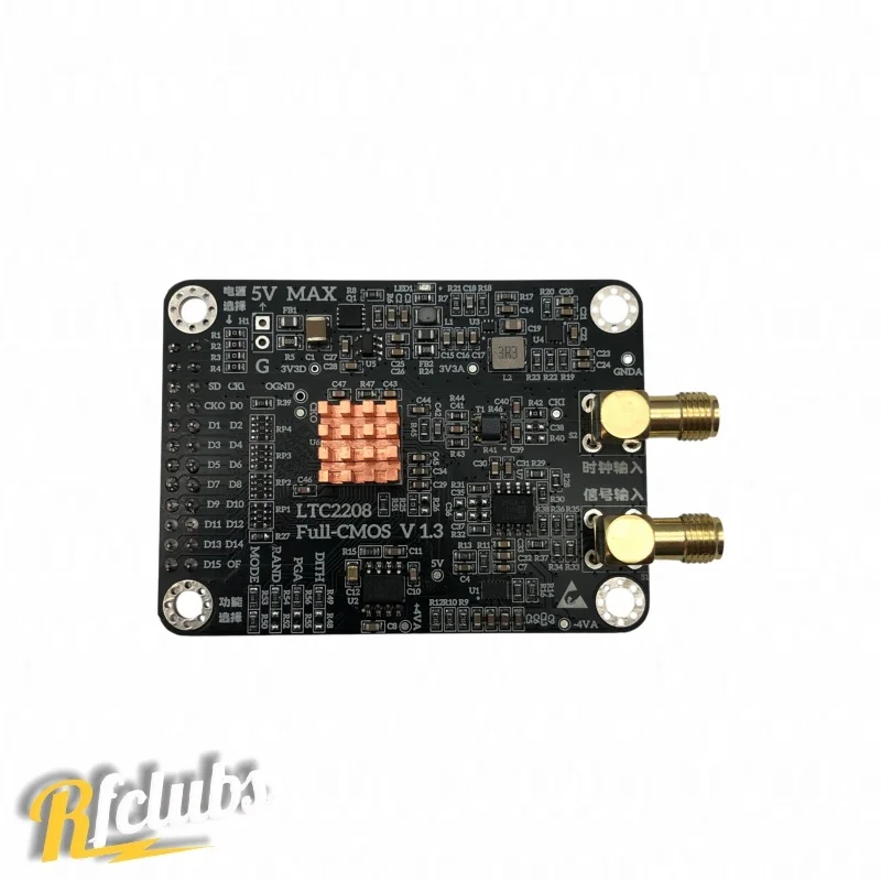 LTC2208 High-Speed ADC Module 16-Bit 130MHz Single-Channel with FPGA Driver for Data Acquisition
